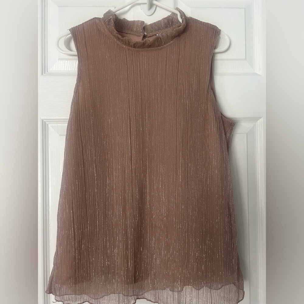 Elegant Brown Sleeveless Top